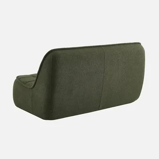 Fauteuil chauffeuse 2 places Boni en tissu bouclette texturé beige