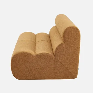 Fauteuil chauffeuse 2 places Nova tissu bouclette texturé confort salon