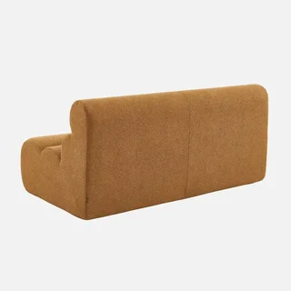 Fauteuil chauffeuse 2 places Nova tissu bouclette texturé confort salon
