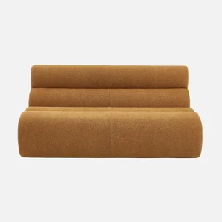 Fauteuil chauffeuse 2 places Nova tissu bouclette texturé confort salon