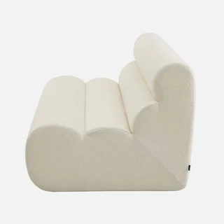Fauteuil chauffeuse 2 places tissu bouclette texturé Nova