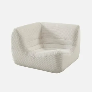 Fauteuil d'angle velours côtelé Sokol une place modulable