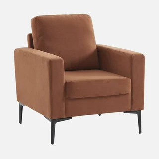 Poltrona design velluto a coste gambe metallo nero - Collezione Bjorn