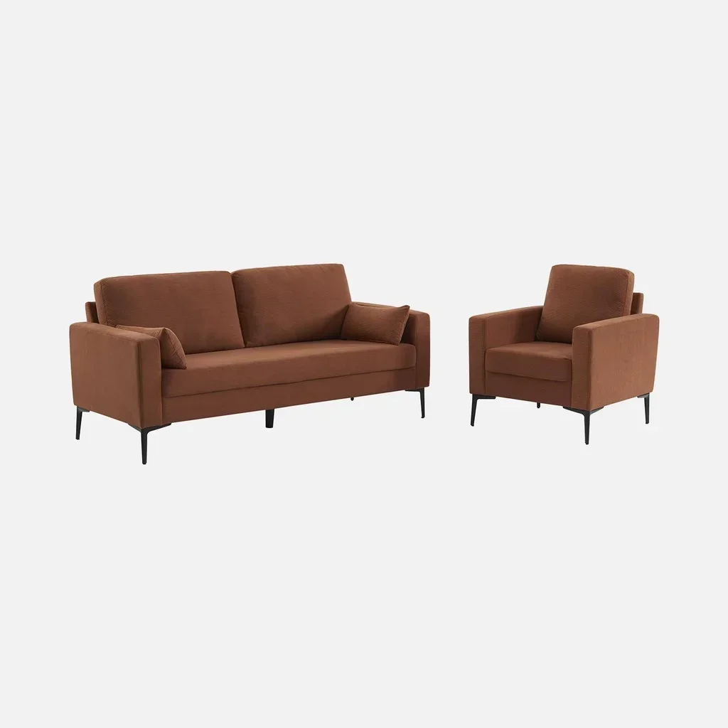 Poltrona design velluto a coste gambe metallo nero - Collezione Bjorn