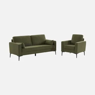 Poltrona Design Velluto a Coste Gambe Metallo Nero Soggiorno Comfort