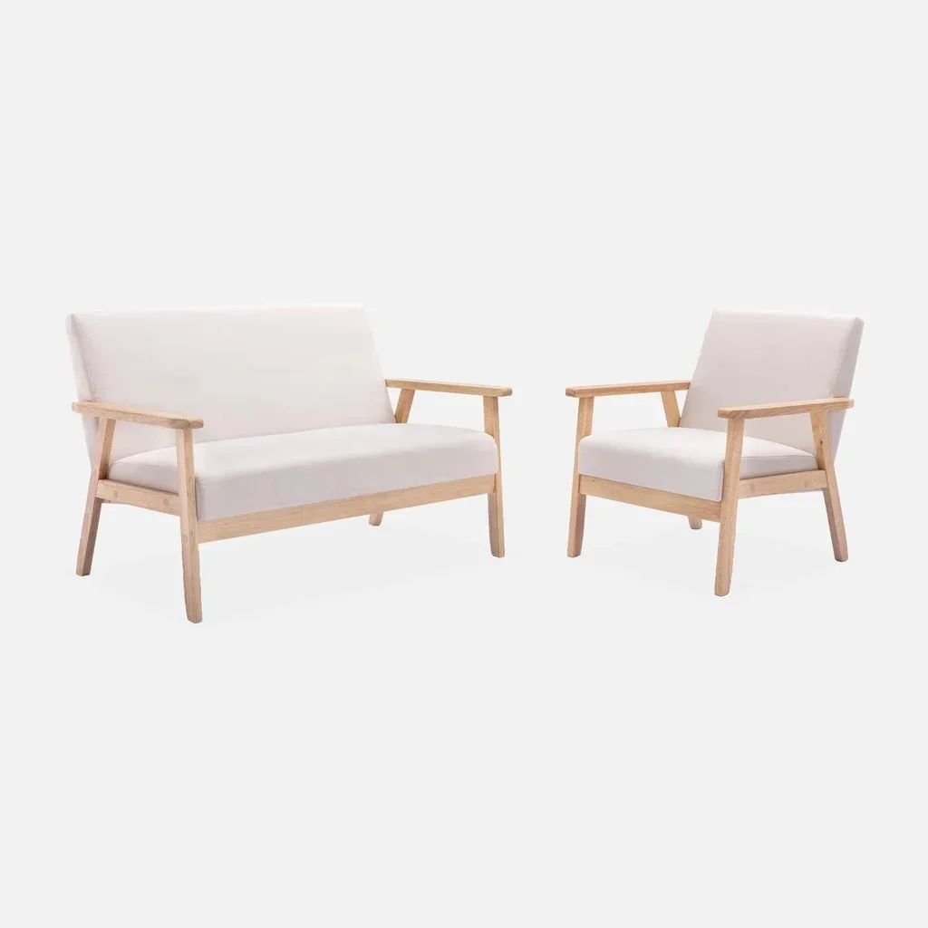 Fauteuil scandinave vintage bleu émeraude pieds compas bois clair