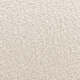 Fauteuil scandinave Amelie hévéa noyer clair tissu bouclette crème