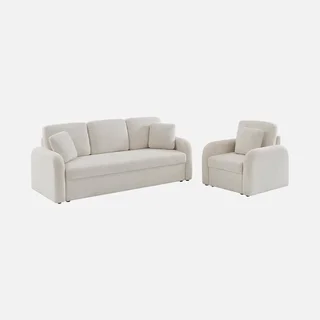 Poltrona Milano Tessuto Bouclé Arrotondato Accogliente Moderno Soggiorno