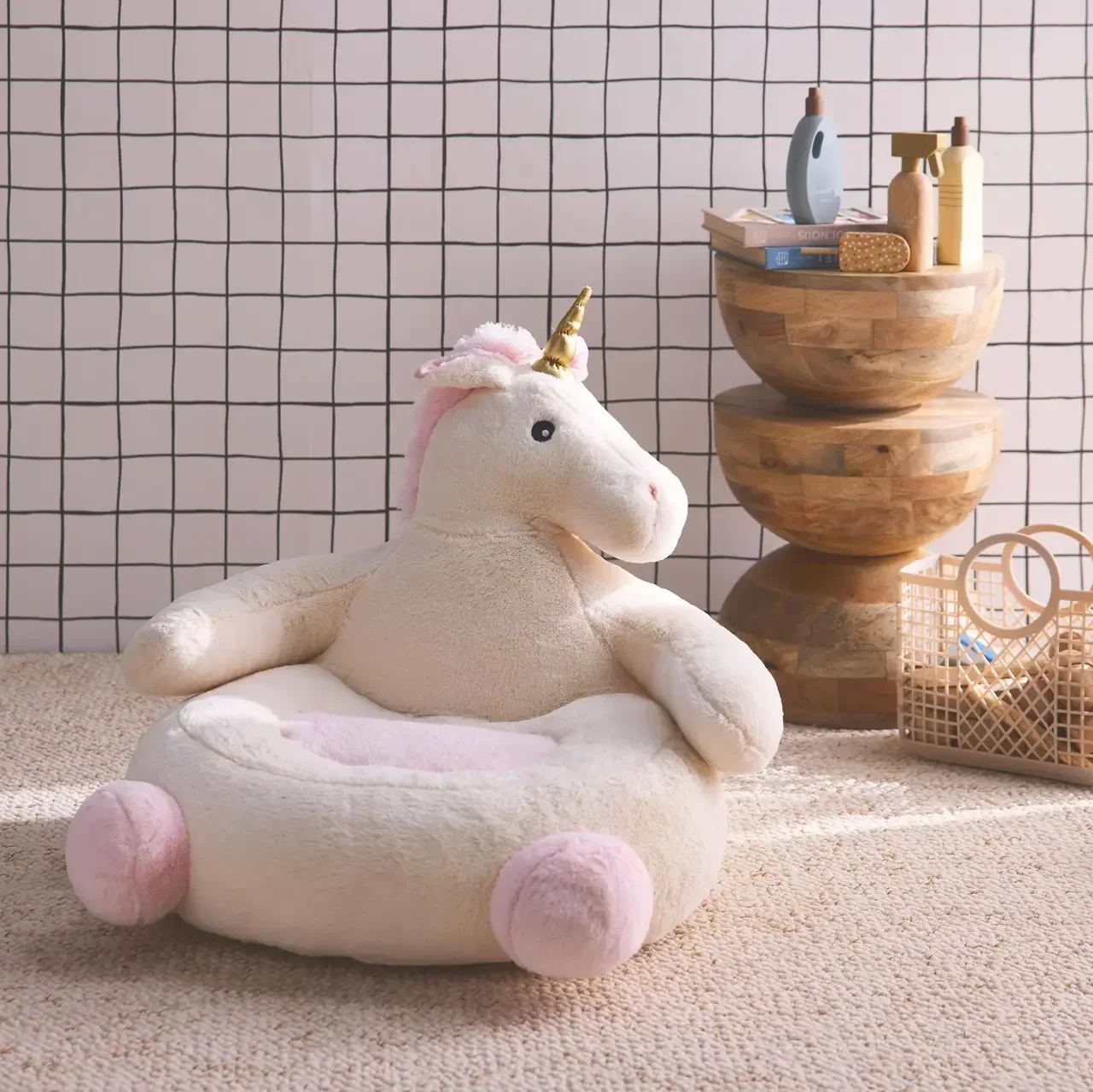 Fauteuil enfant licorne doux et confortable pour chambre