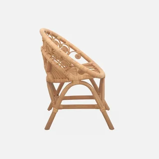 Children's Rattan Armchair Bohemian Vintage Natural Style Ages 2-7