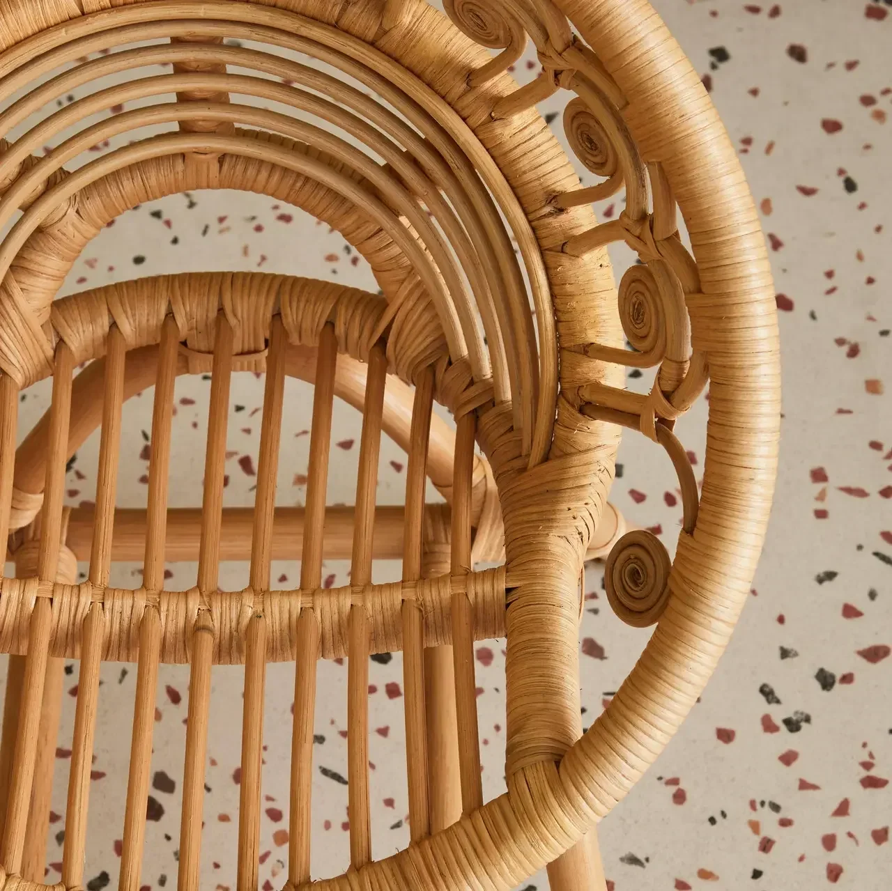 Children's Rattan Armchair Bohemian Vintage Natural Style Ages 2-7