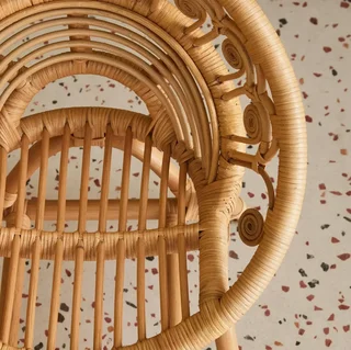 Children's Rattan Armchair Bohemian Vintage Natural Style Ages 2-7