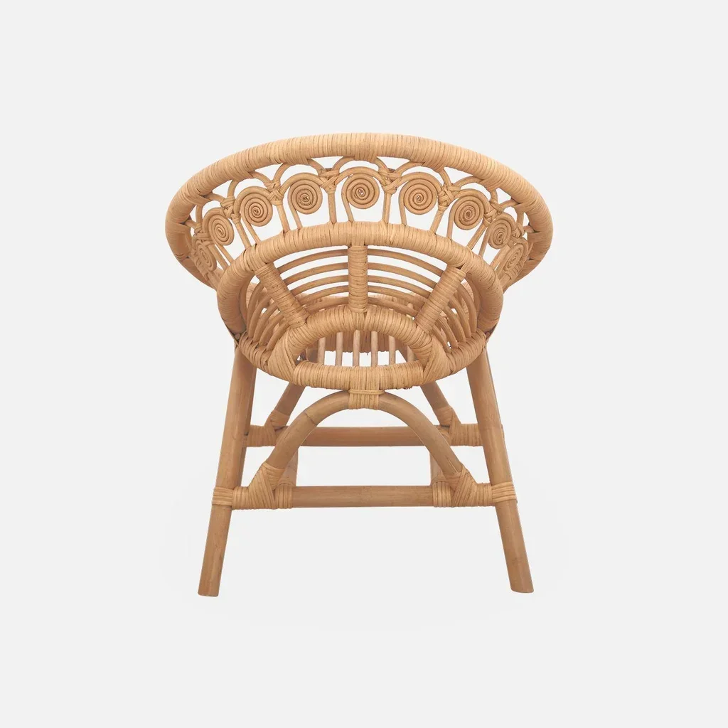 Children's Rattan Armchair Bohemian Vintage Natural Style Ages 2-7