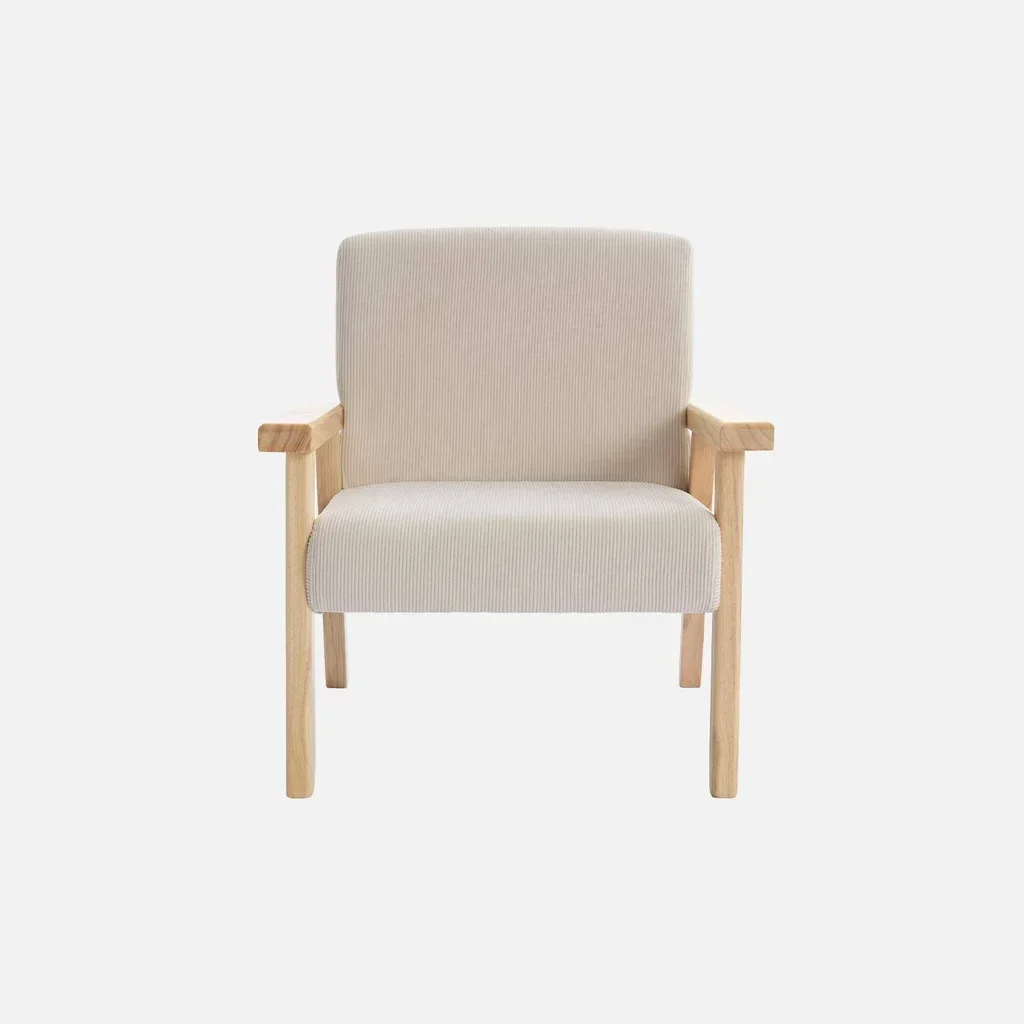 Scandinavian kids armchair velvet khaki rubberwood comfortable ages 3-7