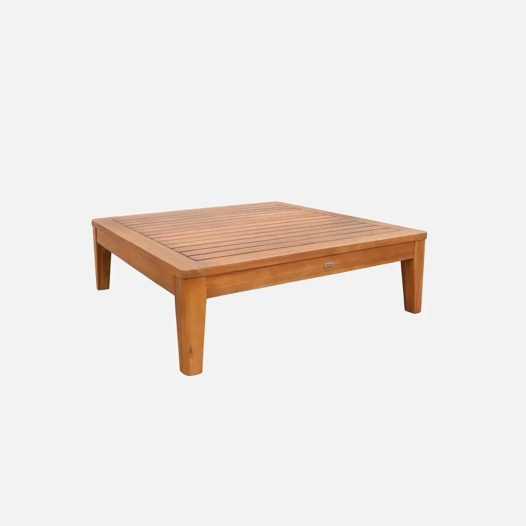 Poltrona giardino legno acacia con tavolino e cuscini comodi Yona