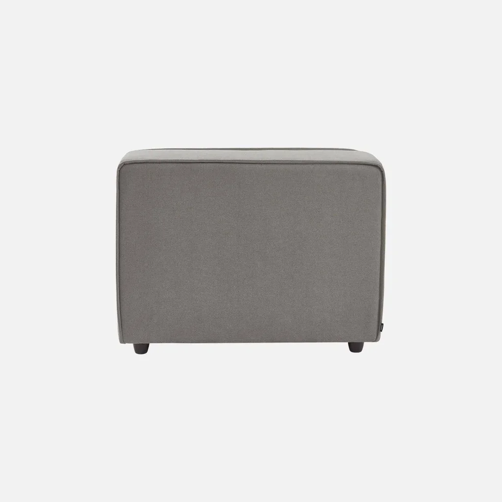 Sillón modular tela impermeable 1 plaza gris jaspeado salón