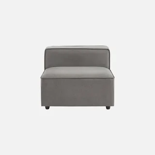 Sillón modular tela impermeable 1 plaza gris jaspeado salón