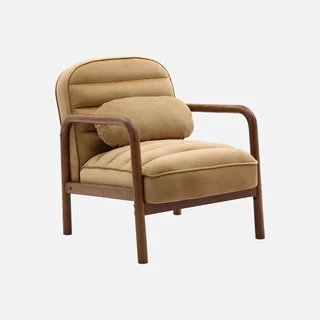 Schwarzer Samt Vintage Sessel Hevea Nussbaumholz Amélie