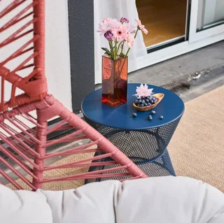 Outdoor egg chair steel resin terracotta contemporary design terrace garden