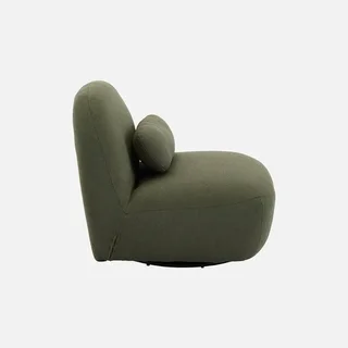 Sillón Giratorio 360° Bouclé Texturizado Gris Spino