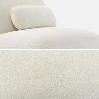 Sillón giratorio Spino gris bouclé texturizado 360° diseño contemporáneo salón