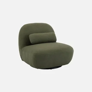 Sillón Giratorio 360° Bouclé Texturizado Gris Spino