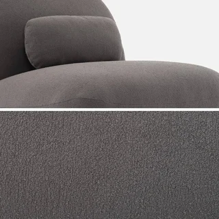 Sillón Giratorio 360° Bouclé Texturizado Gris Spino Confort