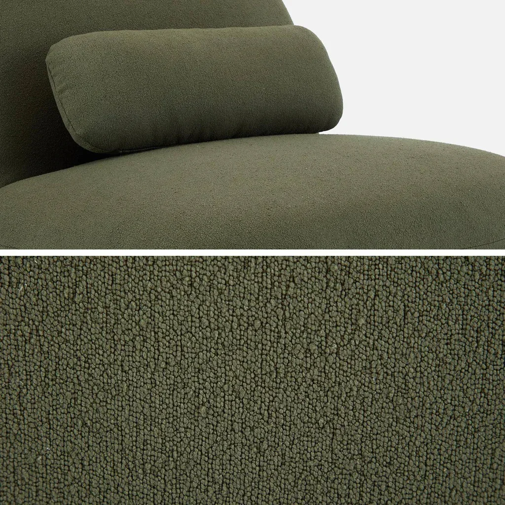 Sillón Giratorio 360° Bouclé Texturizado Gris Spino