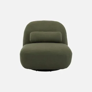 Sillón Giratorio 360° Bouclé Texturizado Gris Spino