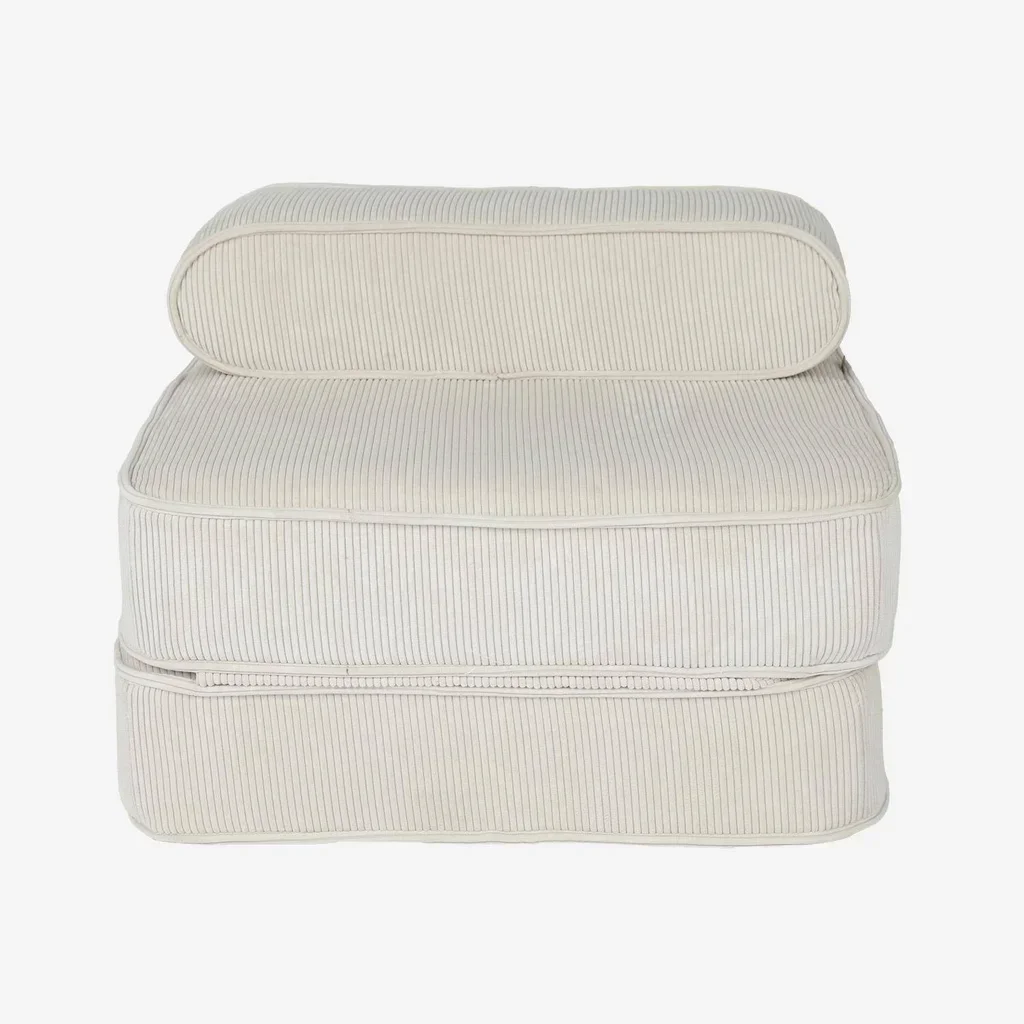 Fauteuil enfant velours côtelé pliable crème Imani