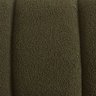 Fauteuil relax arrondi Angel bois hévéa et tissu bouclette texturé