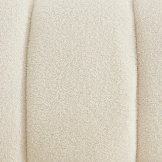 Fauteuil relax arrondi bois hévéa tissu bouclette Angel