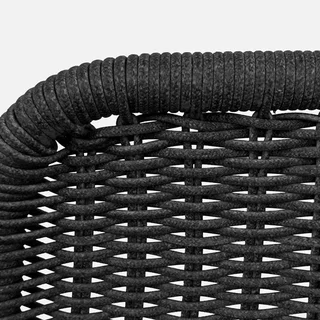 Outdoor Relaxation Armchair Aluminum Woven Rope Footrest Garden Patio