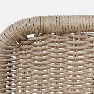 Aluminum Relaxation Chair Woven Rope Outdoor Footrest Lounge Armchair
