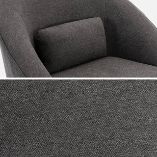 360° Drehbarer Sessel Beige Stoff Cocooning Design Lana
