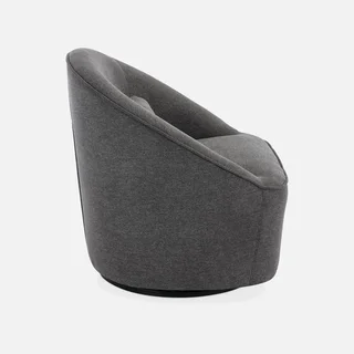 360° Drehbarer Sessel Beige Stoff Cocooning Design Lana