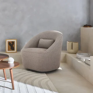 360° Drehsessel Lana Stoffpolster Gemütlich Minimalistisch