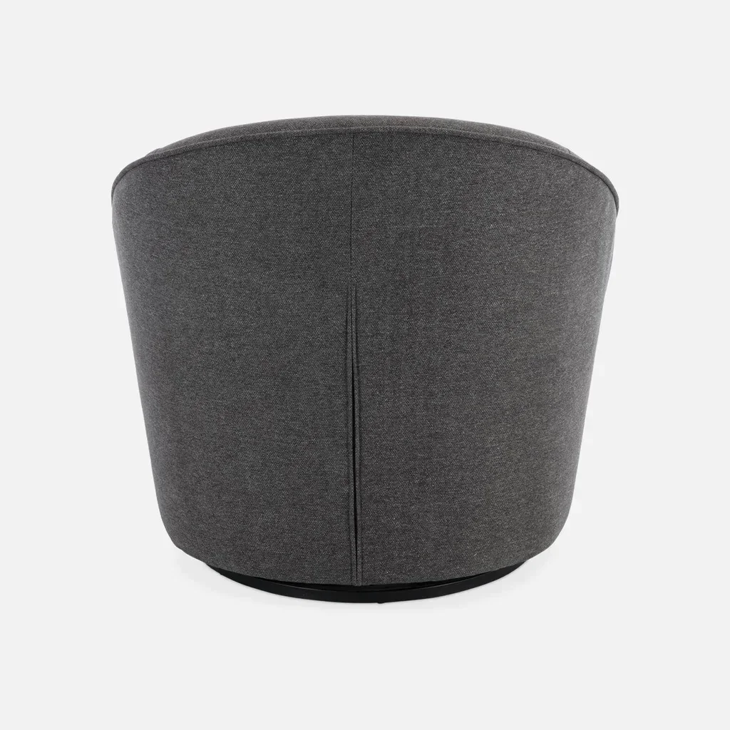 360° Drehbarer Sessel Beige Stoff Cocooning Design Lana