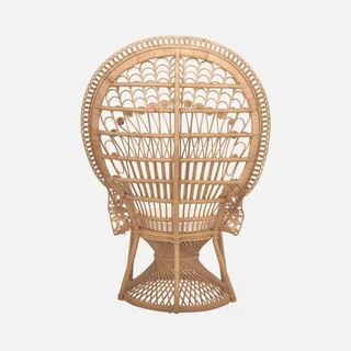 Fauteuil rotin vintage Mahe style années 60 bohème chic