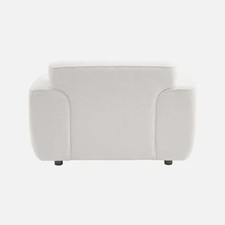 Design-Sessel aus Creme-Bouclé-Stoff - Kollektion Wallas