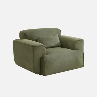 Fauteuil velours côtelé 1 place Wallas – confort élégant et design minimaliste