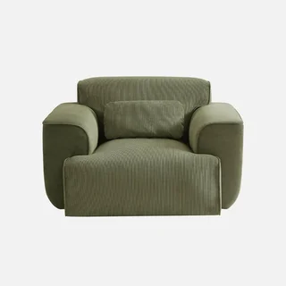 Fauteuil velours côtelé 1 place Wallas – confort élégant et design minimaliste