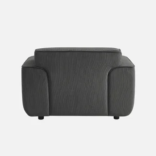 Fauteuil velours côtelé 1 place Wallas - Design minimaliste et confort profond