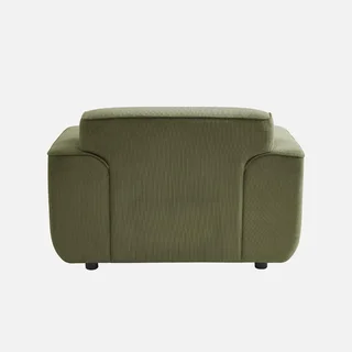 Fauteuil velours côtelé 1 place Wallas – confort élégant et design minimaliste