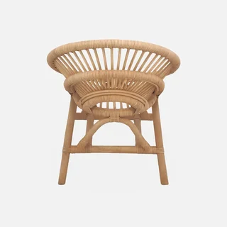 Fauteuil vintage rotin naturel enfant chambre bohème