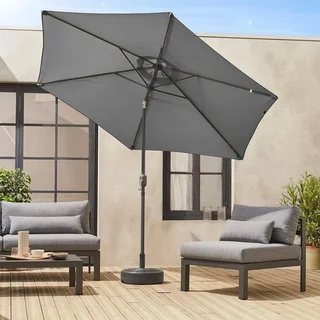 Grand parasol circulaire 3m mât central orientable aluminium 38mm