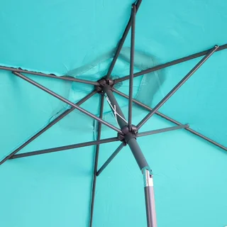 Parasol rond 3m mât central orientable aluminium polyester UV