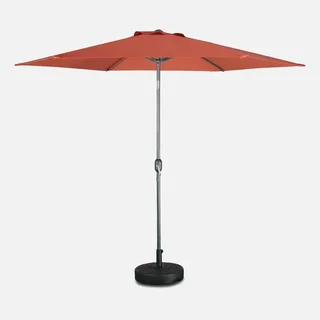 Grand parasol rond 3m mât central orientable aluminium polyester UV