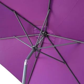 Grand parasol rond 3m mât central orientable aluminium polyester UV