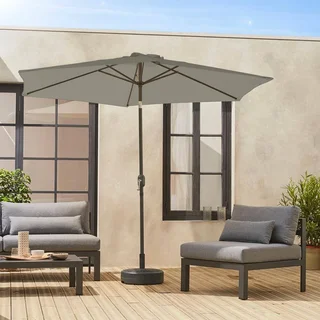 Grand parasol circulaire 3m mât central orientable aluminium UV